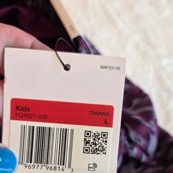 Nike One Kids' Training Shorts - Purple Animal Print - Size Large Dri-Fit Youth - Picture 9 of 10